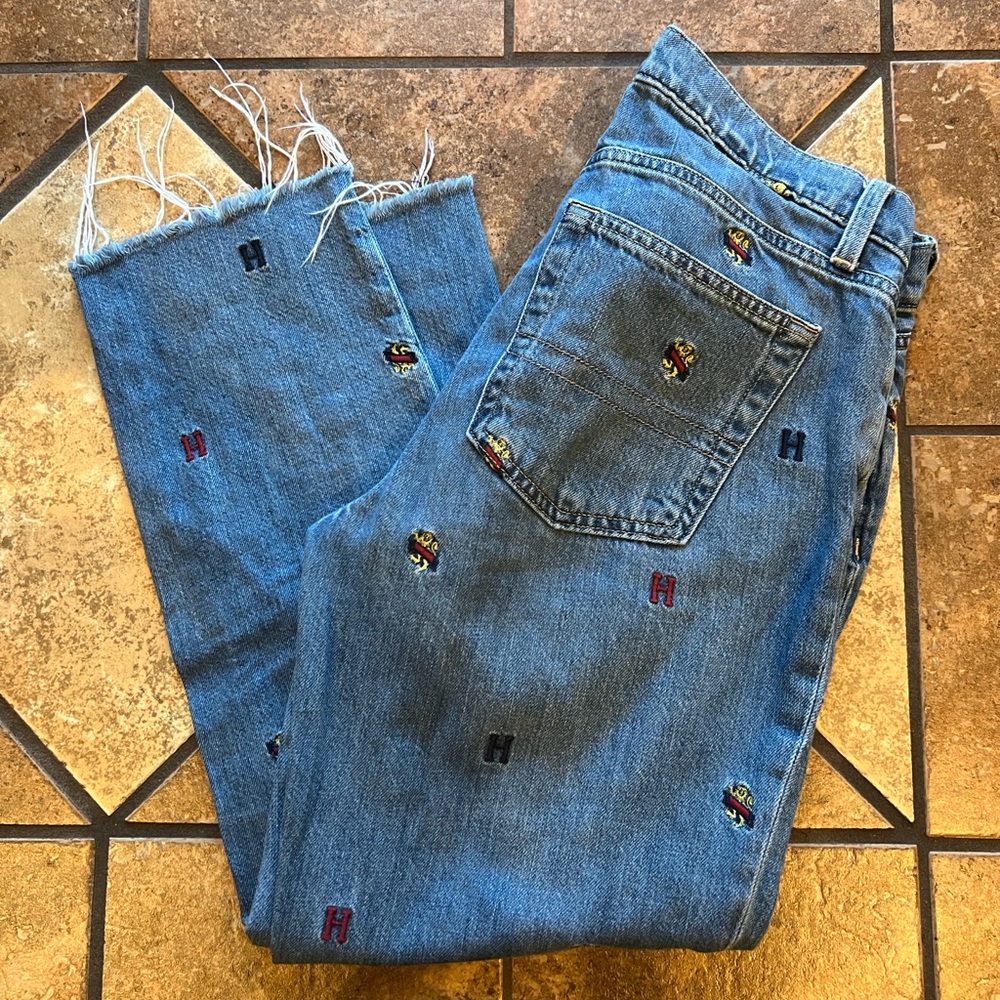 Tommy Hilfiger High Rise Boyfriend Crest Jeans Women's Size 6 Blue Denim